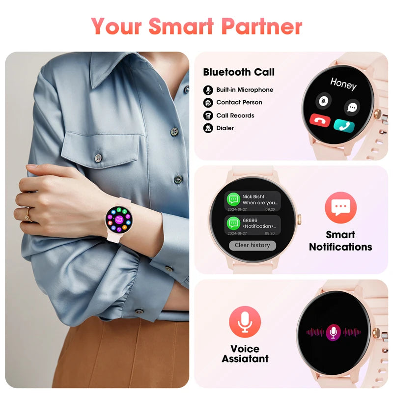 Karchilor 2024 Smartwatch for Women & Men - Bluetooth Call, Fitness Tracker