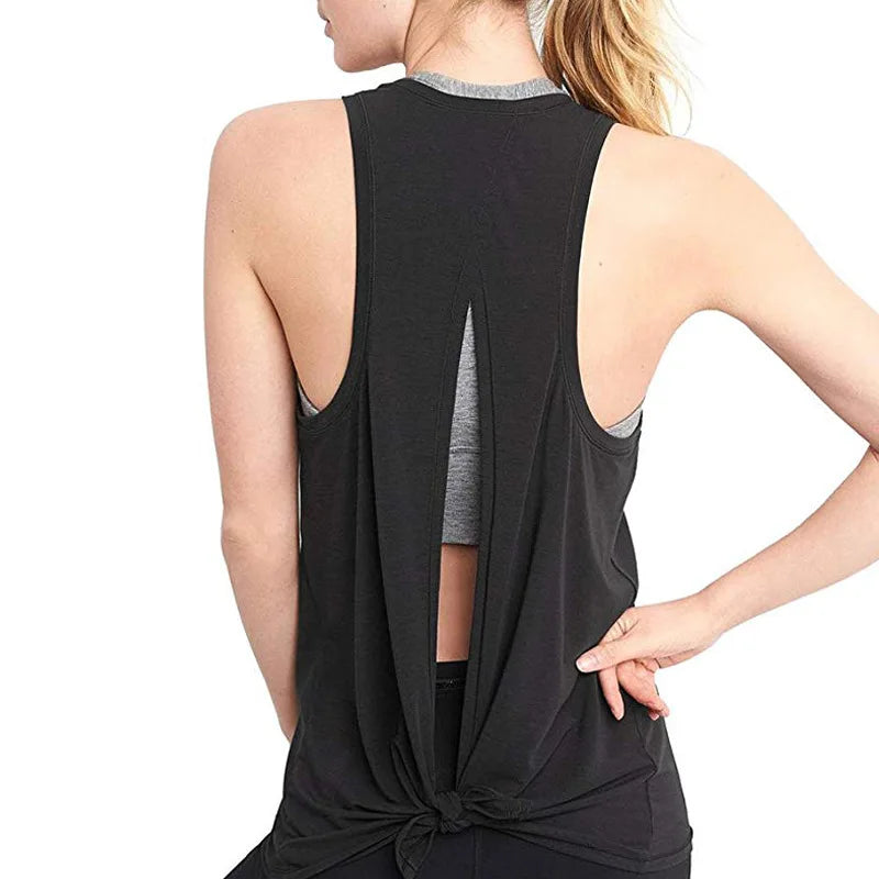 Yoga Sports Crop Top Sleeveless Gym Vest for Women