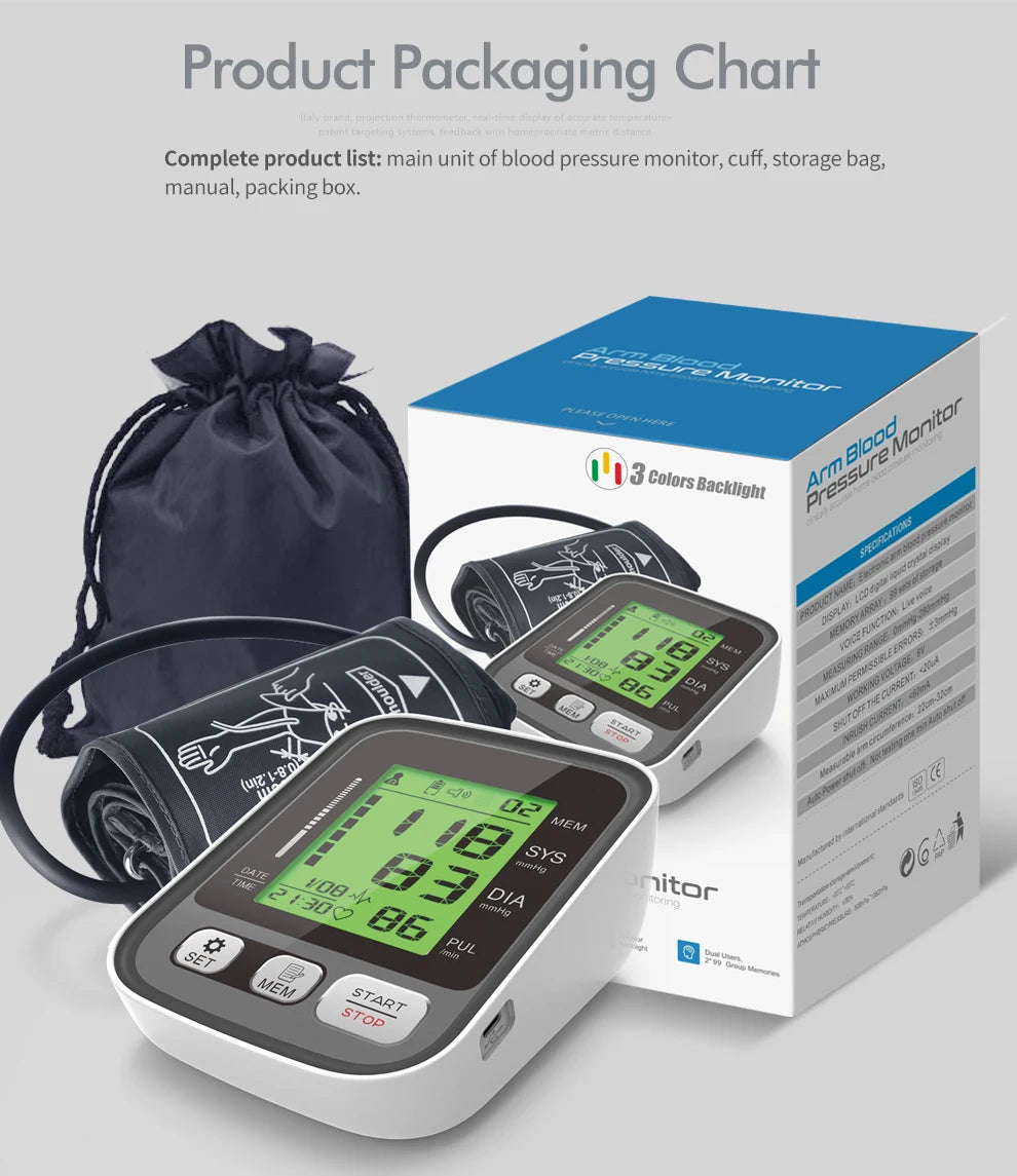 KIUZOU Upper Arm Automatic Blood Pressure Monitor