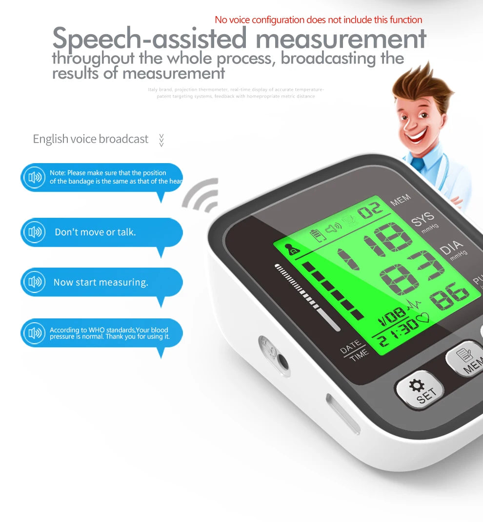 KIUZOU Upper Arm Automatic Blood Pressure Monitor