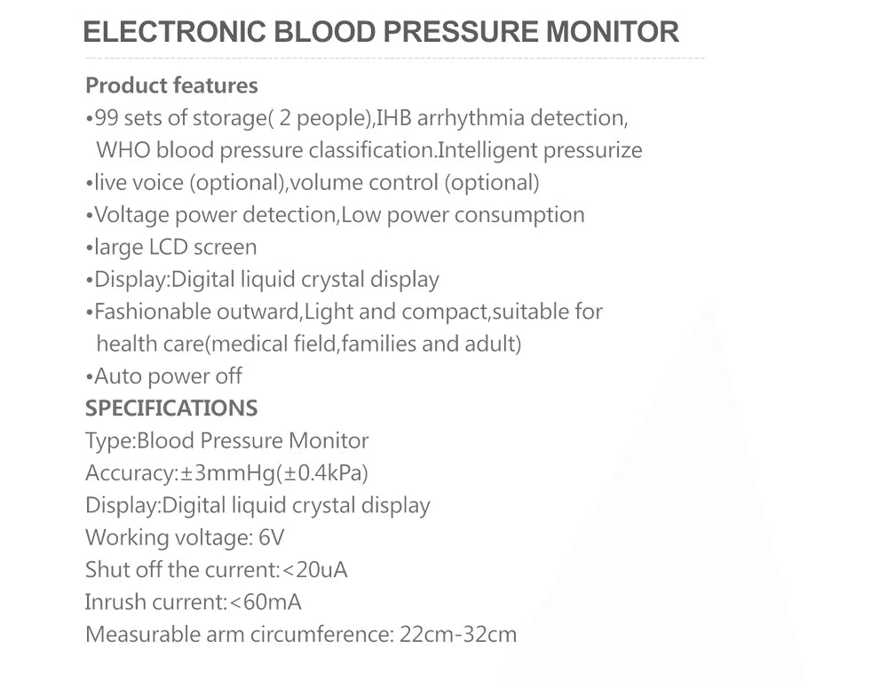 KIUZOU Upper Arm Automatic Blood Pressure Monitor