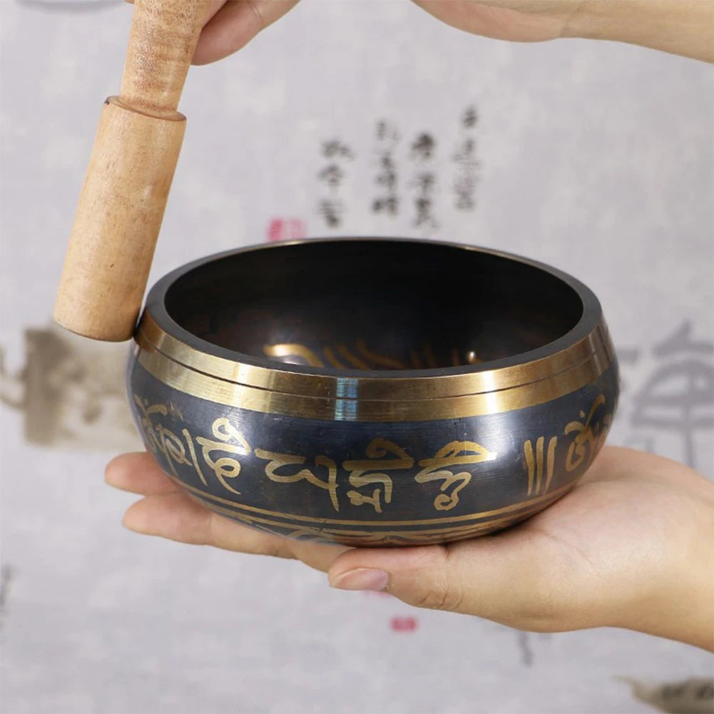 Handmade Tibetan Singing Bowl Set for Meditation & Healing