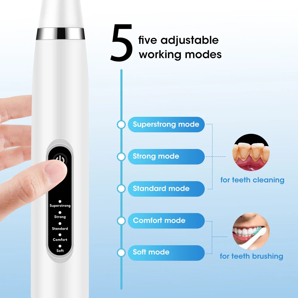 Ultrasound Electric Toothbrush - USB Waterproof, Multi-Function Oral Care