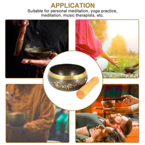 Buddha Sound Bowl Tibetan Singing Bowl with Striker