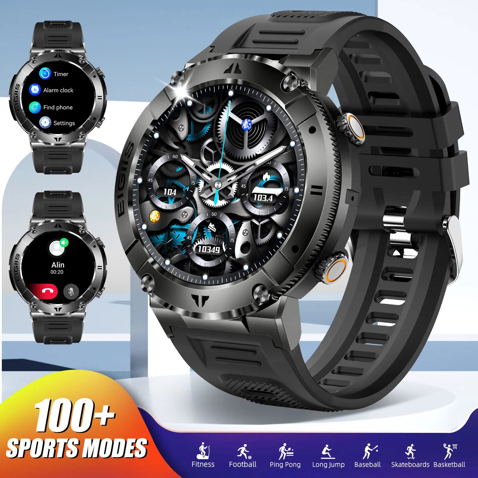 LaNikar Smart Watch Men - Bluetooth Call & Fitness Tracker