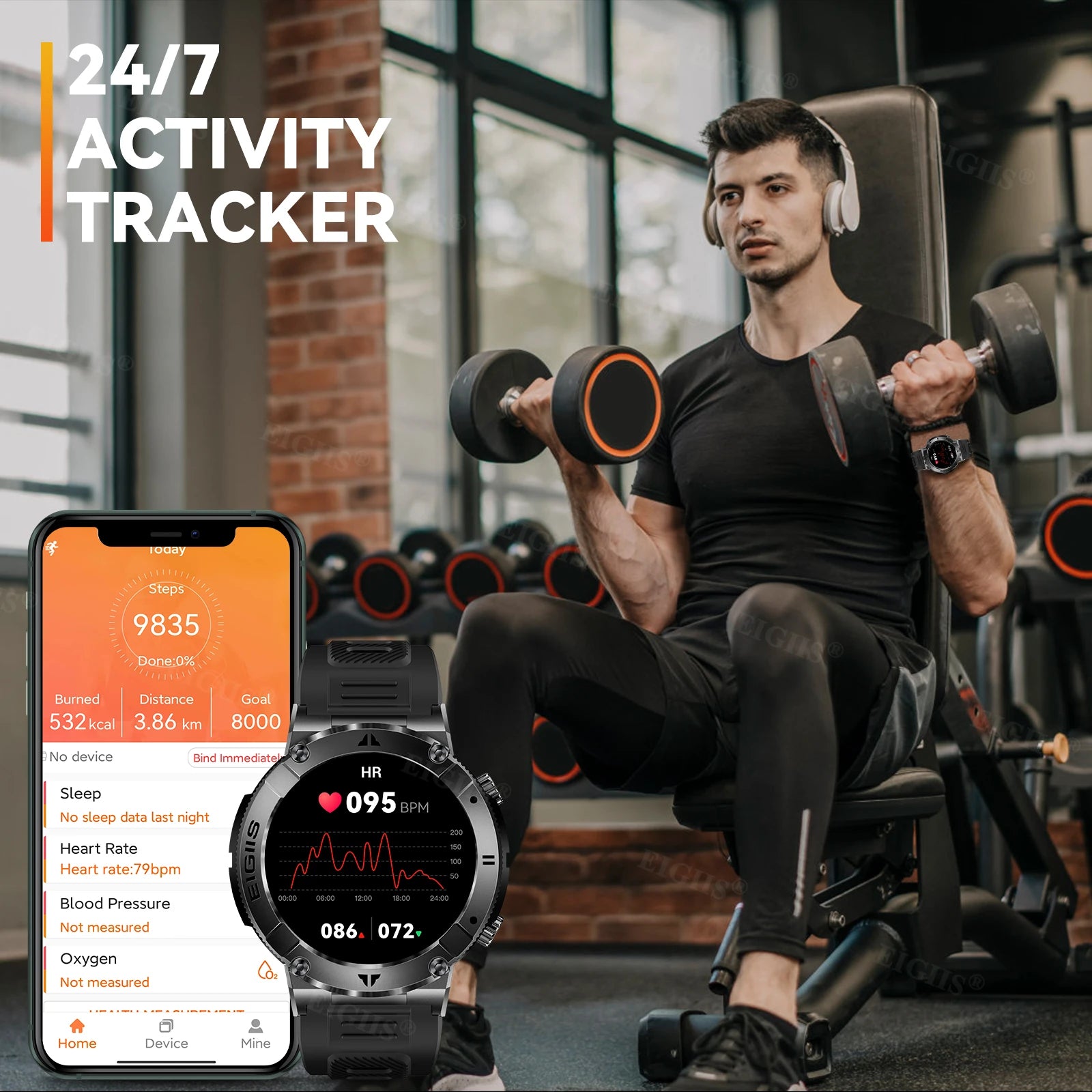 LaNikar Smart Watch Men - Bluetooth Call & Fitness Tracker