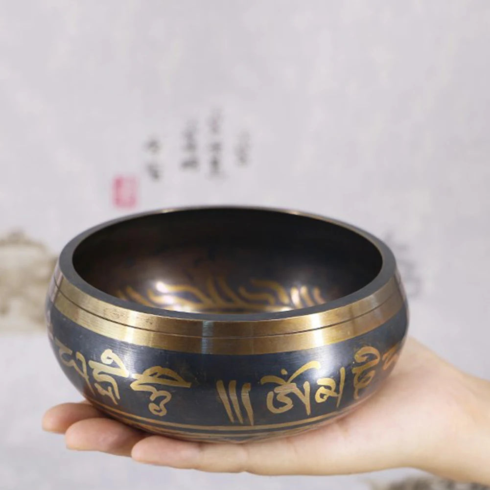 Handmade Tibetan Singing Bowl Set for Meditation & Healing