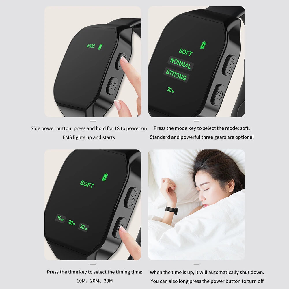 Electric EMS Sleep Aid Device - Type-C Charging, 3 Modes