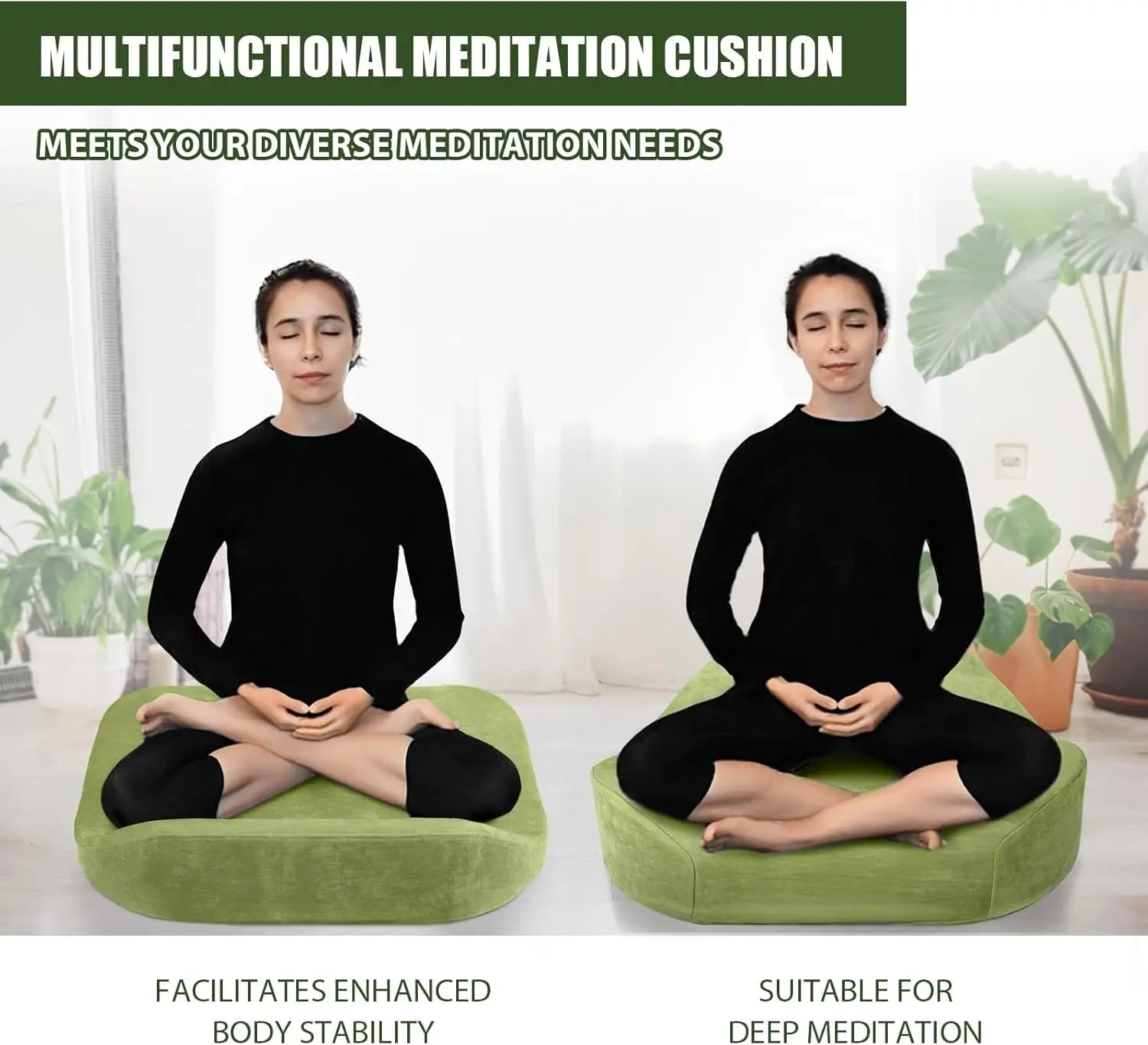 Large Foam Meditation Floor Cushion for Adults