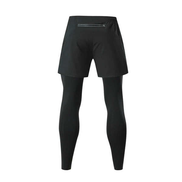 Men's Fake Two-Piece Quick-Drying Fitness Pants