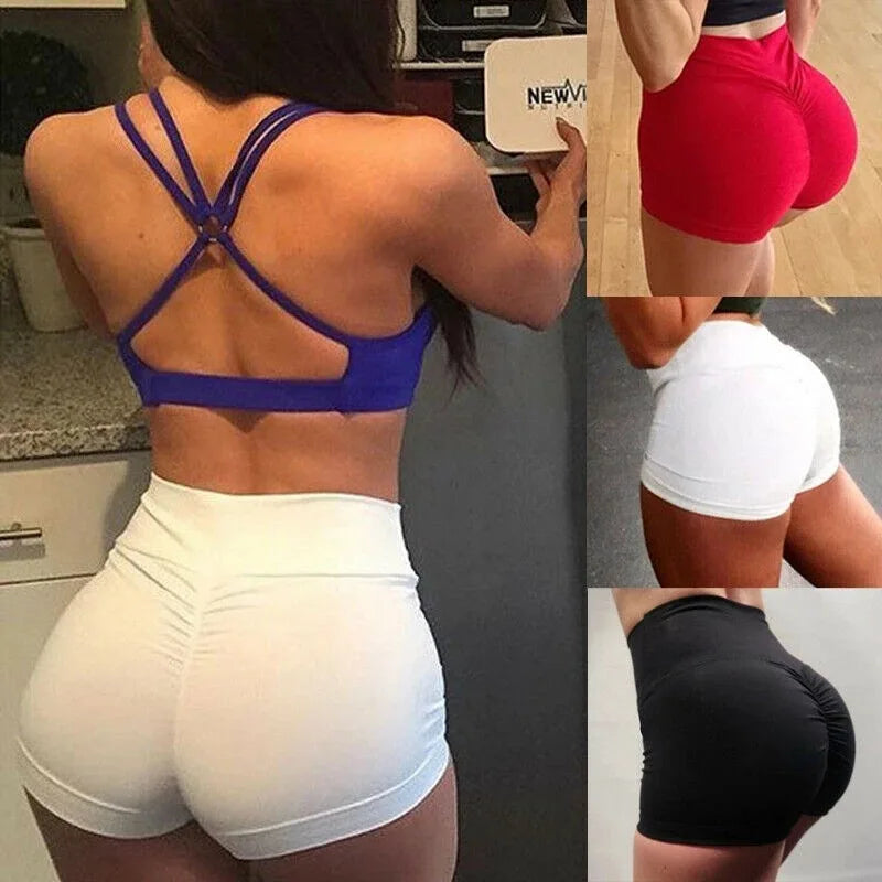 Women’s High Waist Yoga Shorts - Fitness & Running