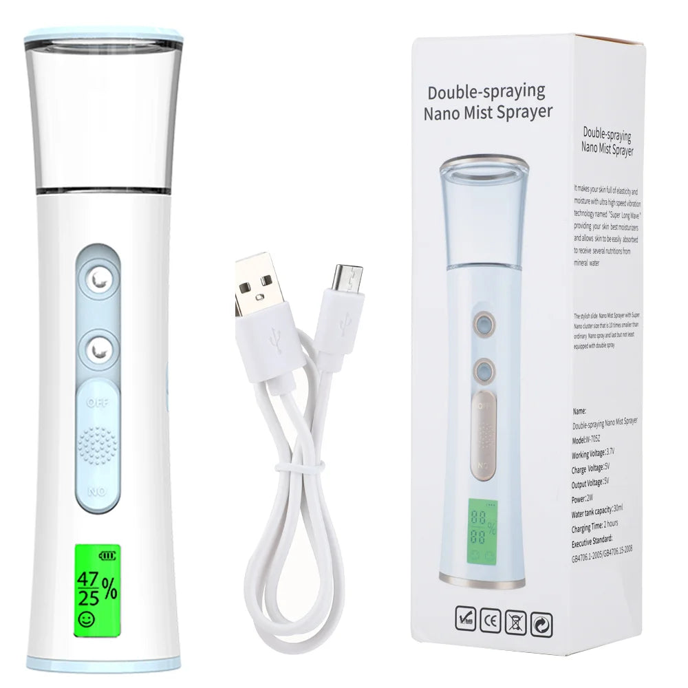 Double Spray Nano Mist Facial Steamer