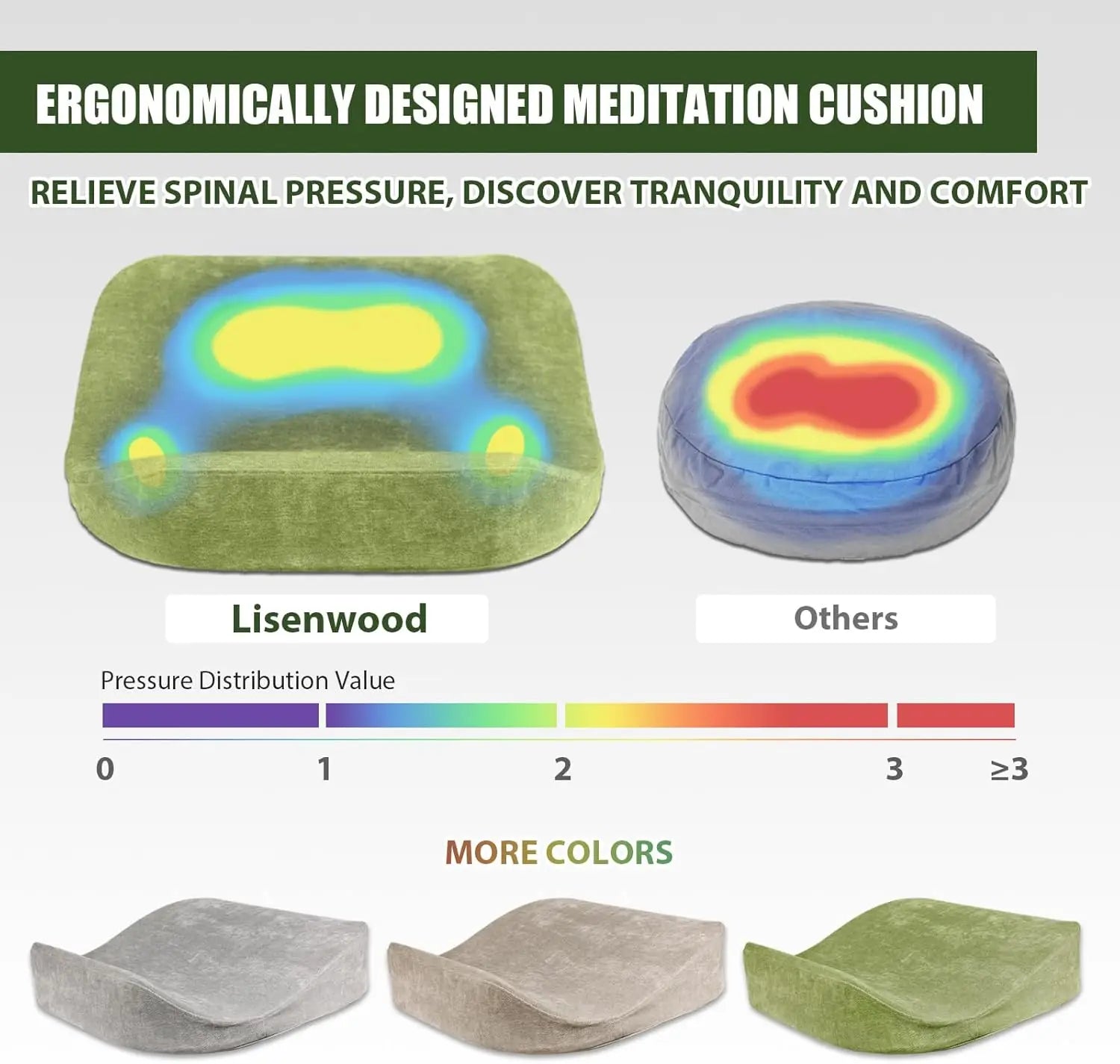 Large Foam Meditation Floor Cushion for Adults