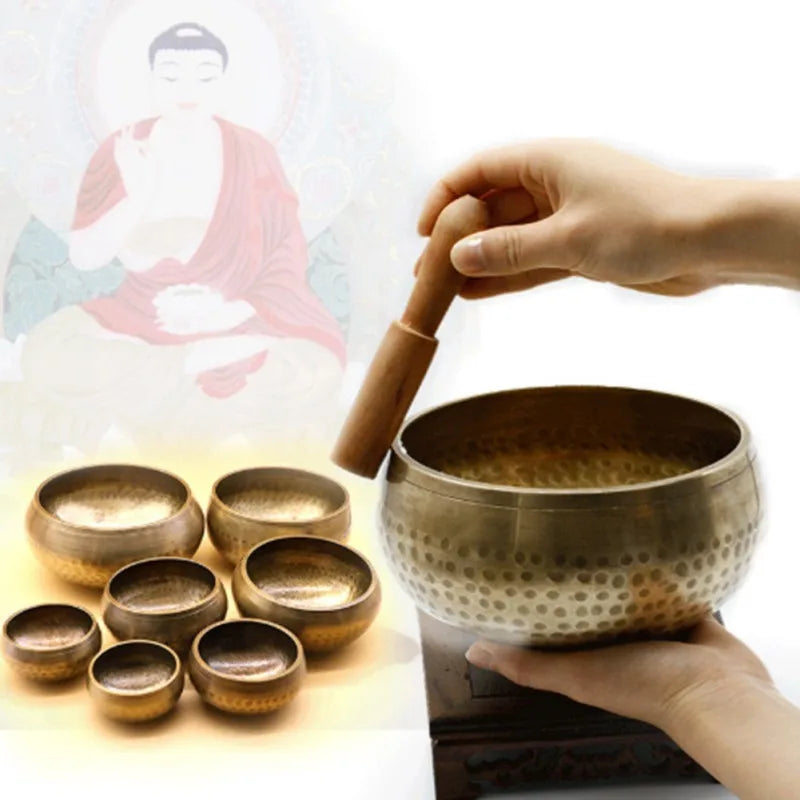 8cm Handmade Buddha Sound Bowl – Brass Tibetan Singing Bowl