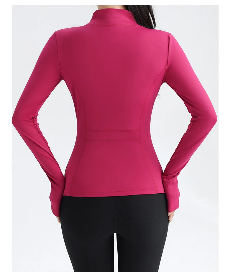 Gym Women's Full-Zip Yoga Top – Stylish & Functional Sportswear