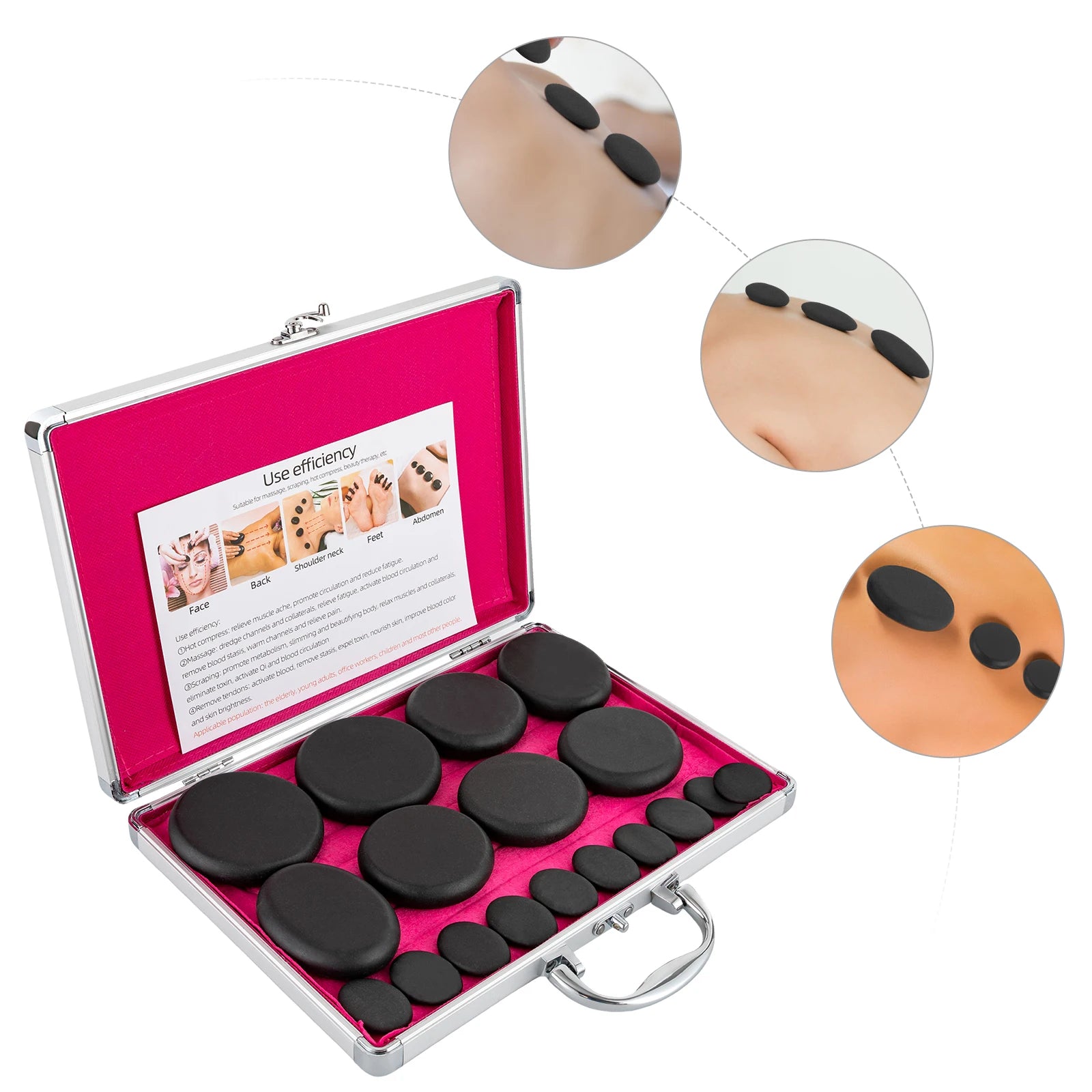 Hot Stones Massage Set with Heater Box – Ultimate Relaxation & Healing