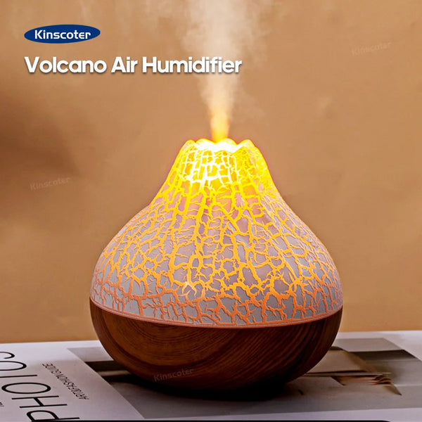 Volcano Air Humidifier – USB-Powered Mist Diffuser & Air Purifier