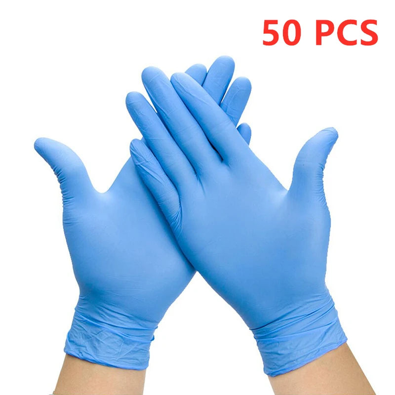 50/100PCS WHITE  Nitrile Disposable Gloves – Durable & Versatile Protection