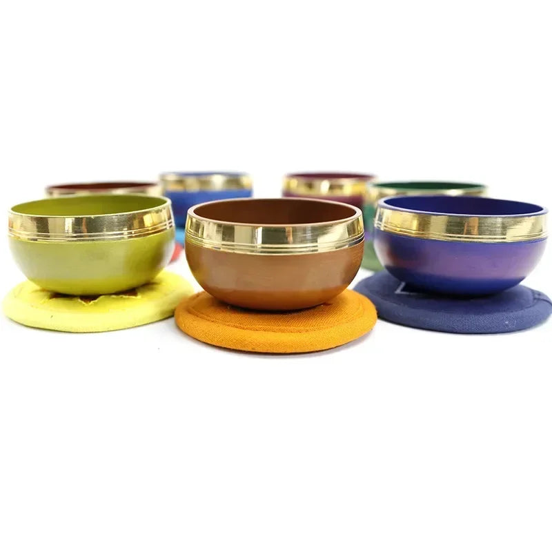 Nepal Handmade Brass Tibetan Chakra Singing Bowls (1-7 Pieces)