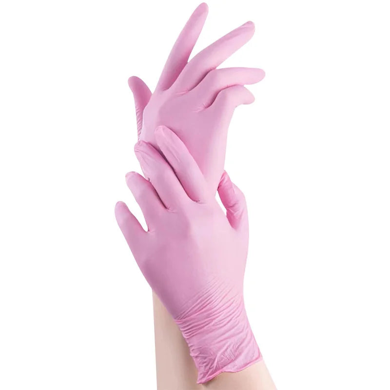 50/100PCS WHITE  Nitrile Disposable Gloves – Durable & Versatile Protection