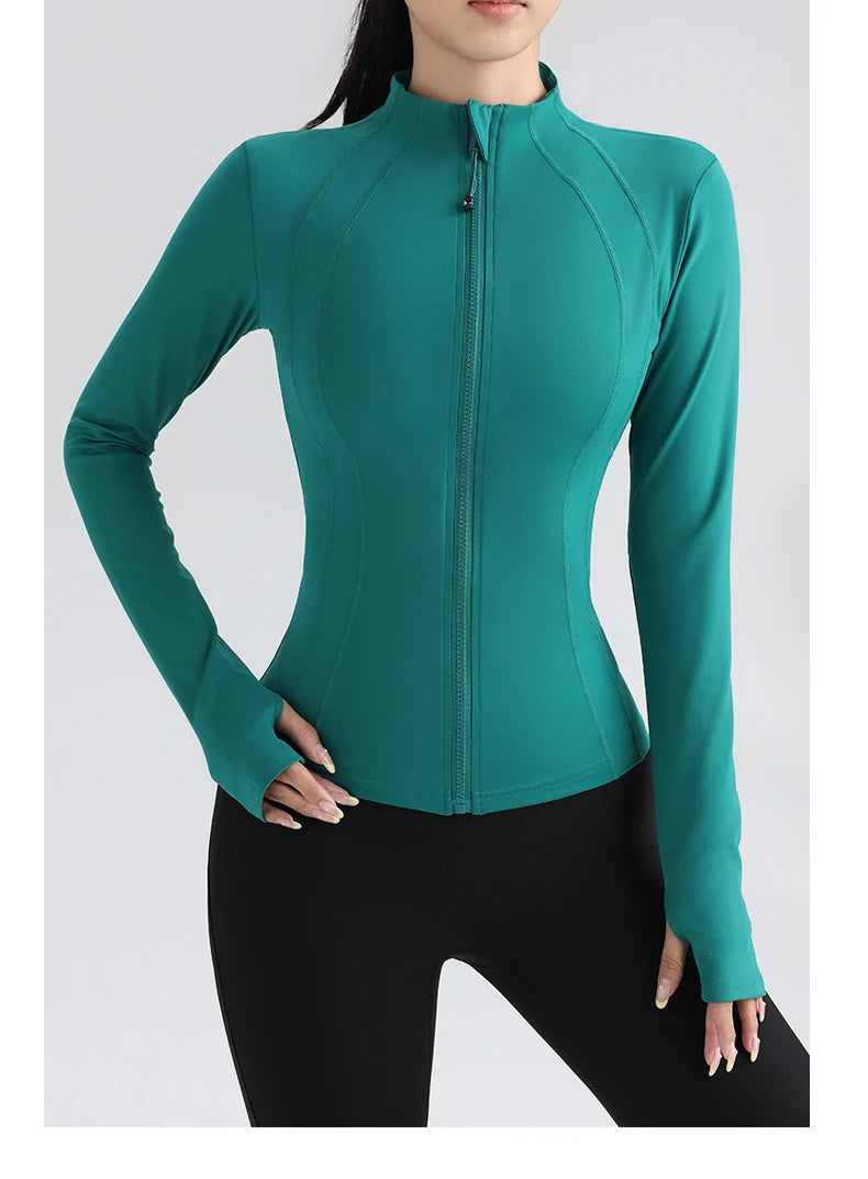 Gym Women's Full-Zip Yoga Top – Stylish & Functional Sportswear