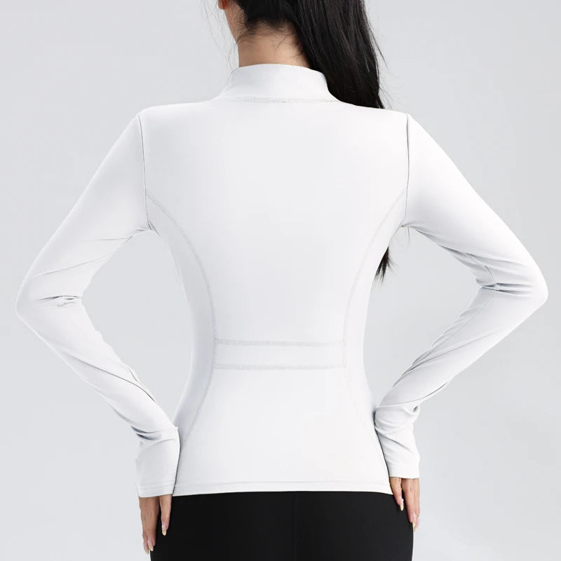 Gym Women's Full-Zip Yoga Top – Stylish & Functional Sportswear