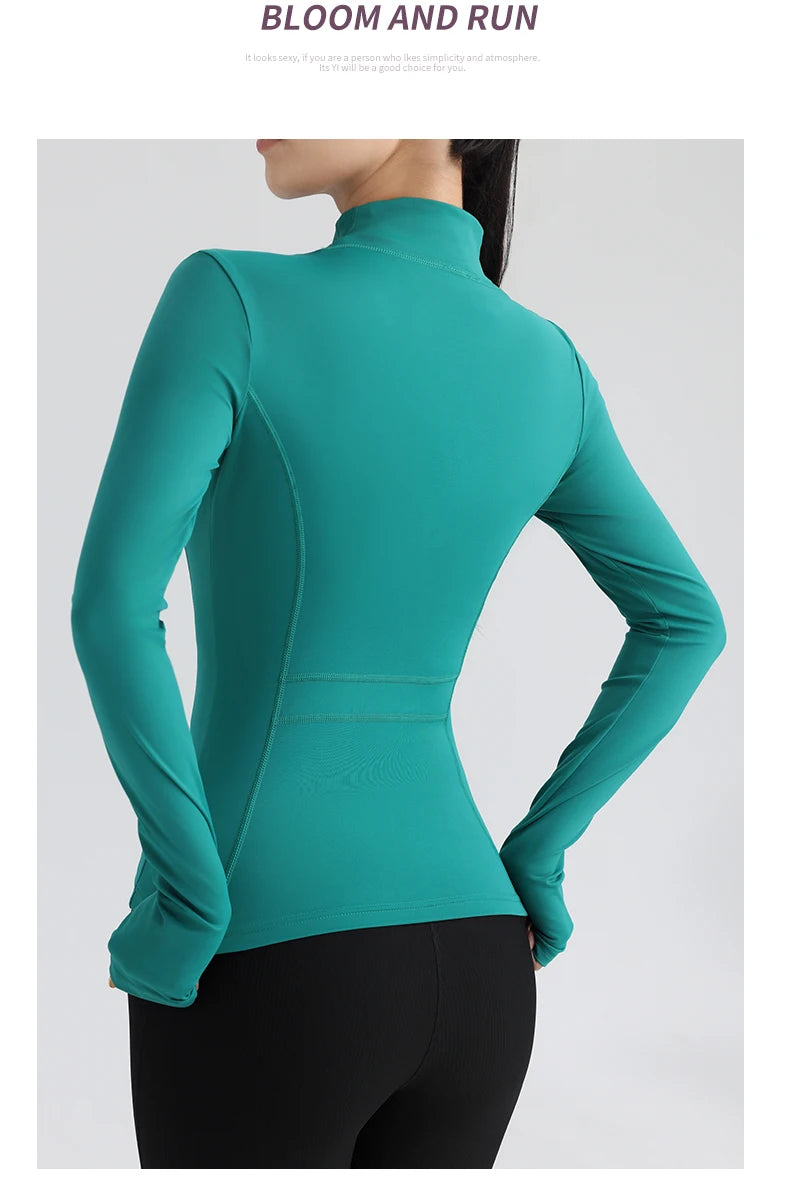 Gym Women's Full-Zip Yoga Top – Stylish & Functional Sportswear