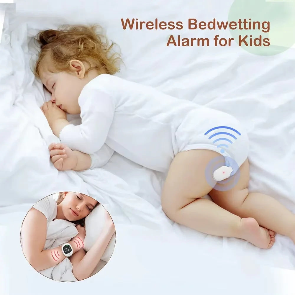 40M Wireless Bedwetting Alarm with Wristband for Kids & Adults
