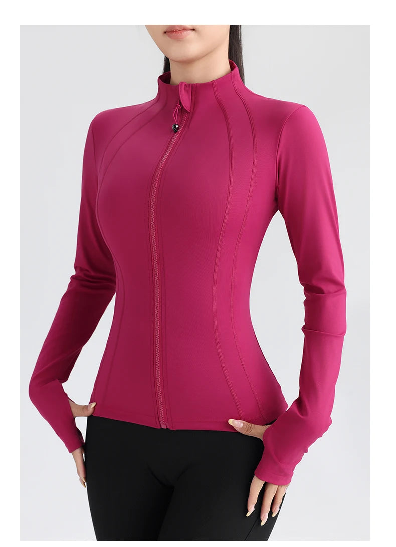 Gym Women's Full-Zip Yoga Top – Stylish & Functional Sportswear