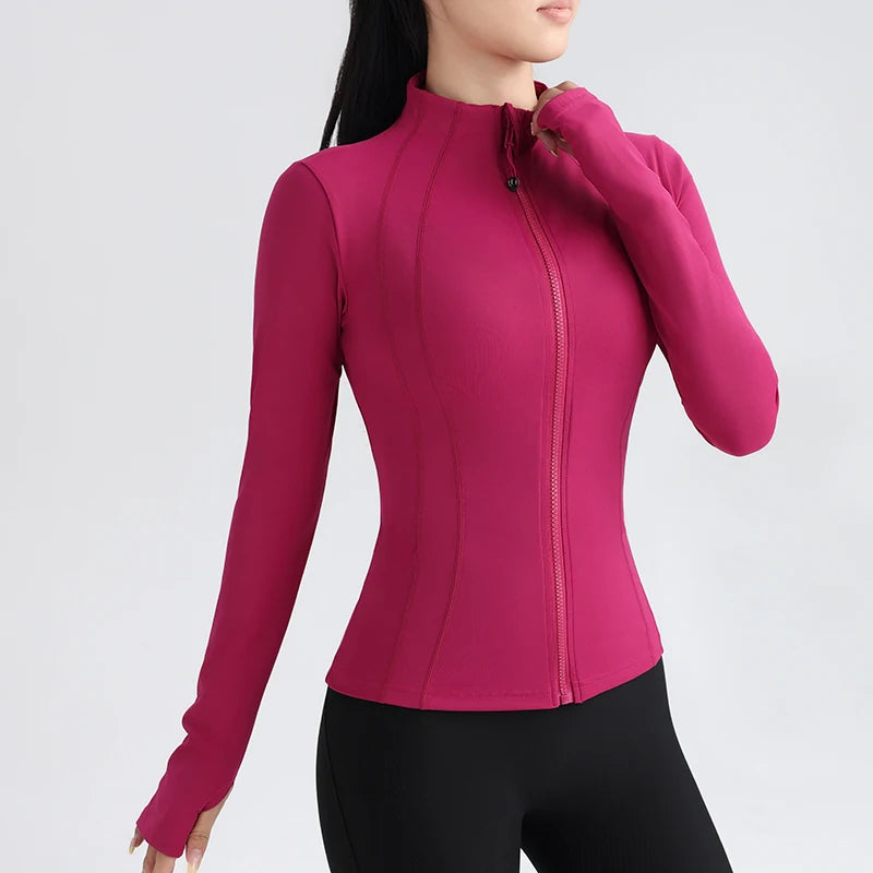 Gym Women's Full-Zip Yoga Top – Stylish & Functional Sportswear