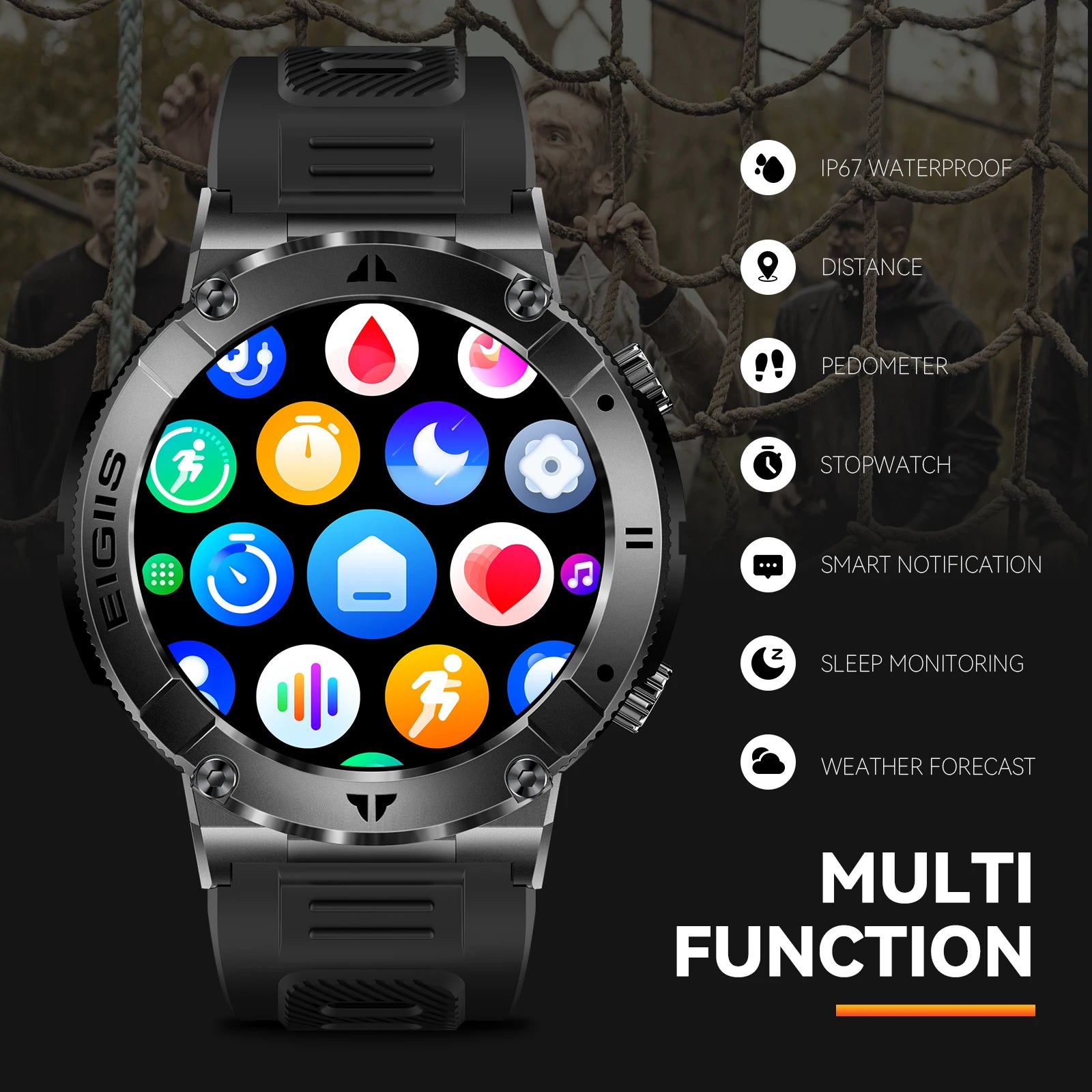 LaNikar Smart Watch Men - Bluetooth Call & Fitness Tracker