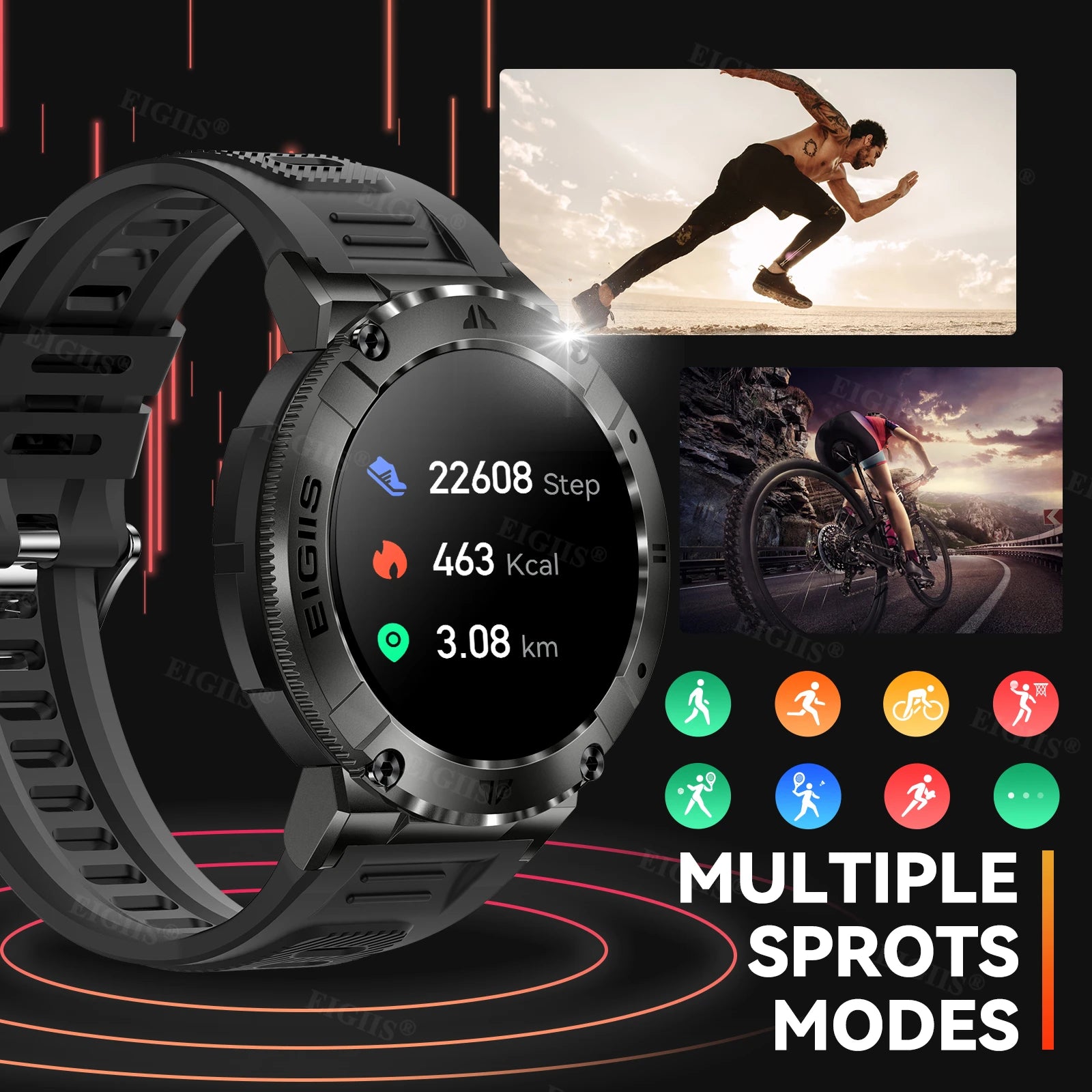 LaNikar Smart Watch Men - Bluetooth Call & Fitness Tracker