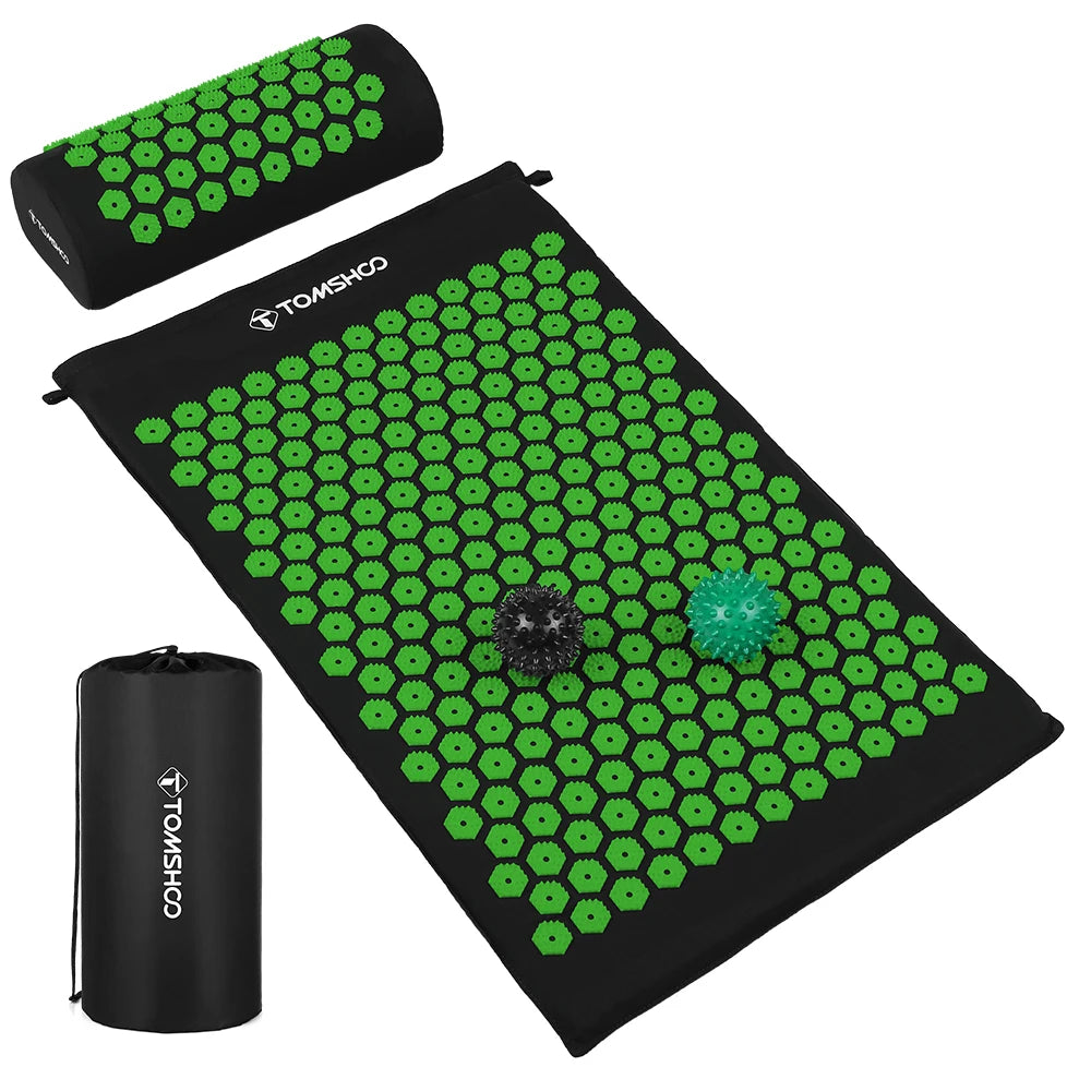 TOMSHOO Acupressure Mat & Pillow Set for Stress Relief