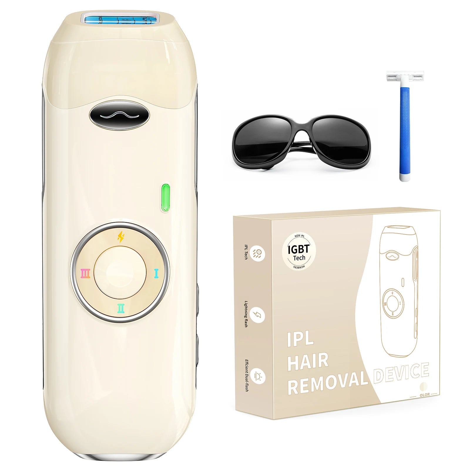 IPL Hair Removal Laser Epilator 22J - Painless Quick Flash Treatment