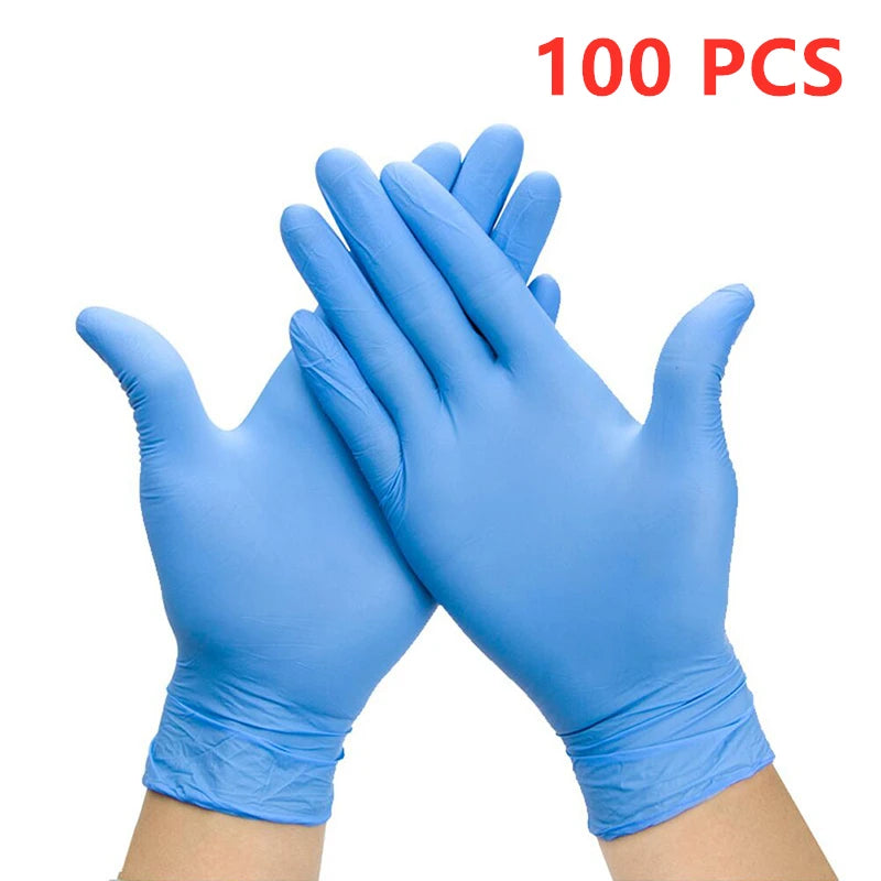 50/100PCS WHITE  Nitrile Disposable Gloves – Durable & Versatile Protection