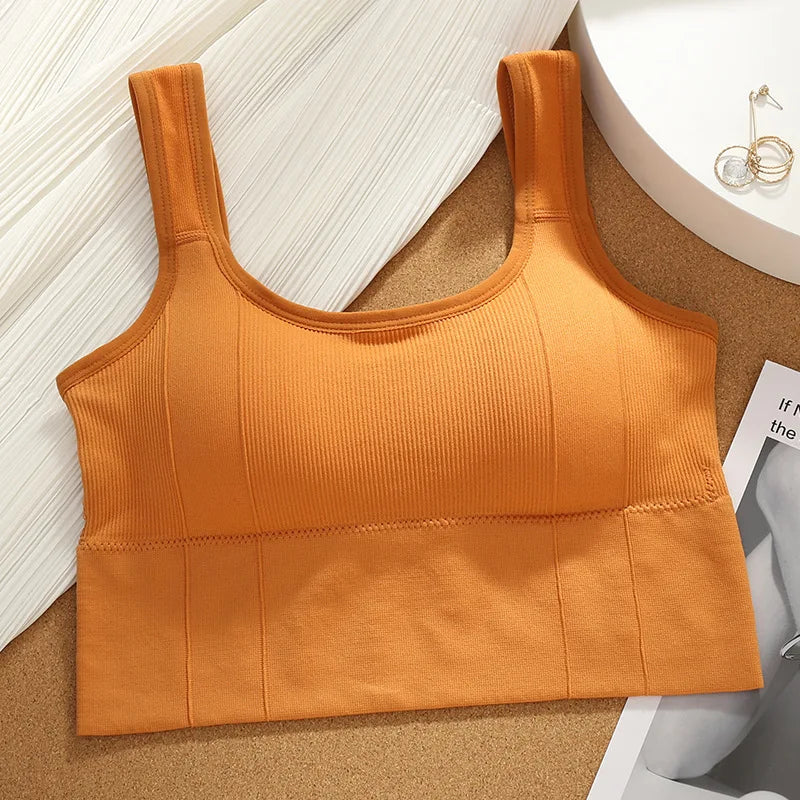 Women Seamless Sports Bra - Breathable Push Up Crop Top