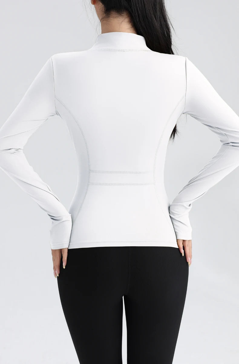 Gym Women's Full-Zip Yoga Top – Stylish & Functional Sportswear